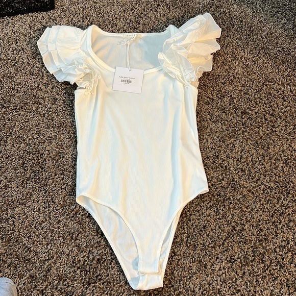 Frilly Long Sleeve Bodysuit - Plum